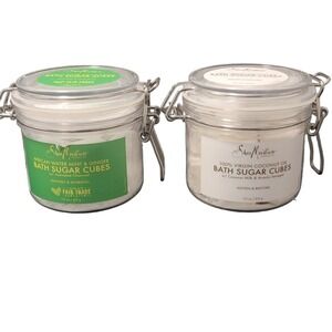 Set Of 2 Shea Moisture Mint & Ginger Coconut Oil‎ Bath Sugar Cubes